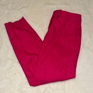 Hot pink chino ankle pants size 0